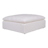 Clay Ottoman Cream White with Stain Resistant Fabric