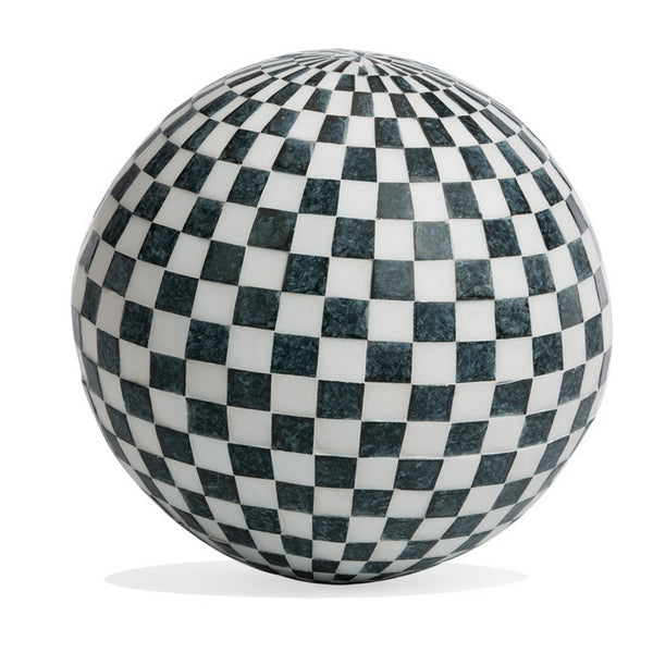 Sphere Inlaid Stone 16.5" Check
