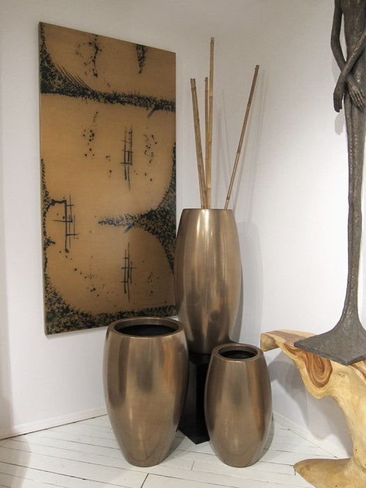 Elonga Planter, Polished Bronze, SM