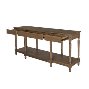 Moe's Martha Brown Oak Console Table with Drawers