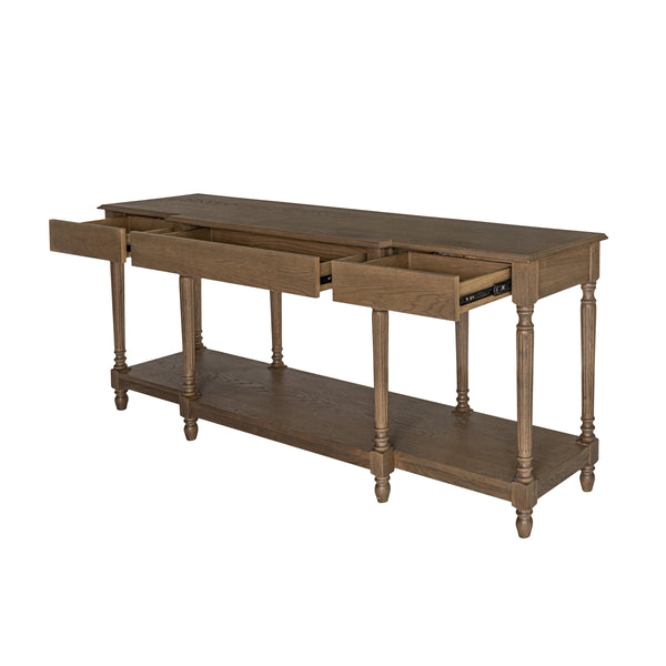 Moe's Martha Brown Oak Console Table with Drawers