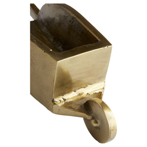 Wheelbarrow Token in Aged Brass