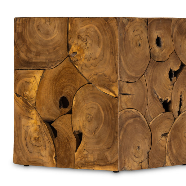 Tomlin Outdoor End Table In Teak Root
