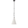 Grazia Small Pendant In Matte White Plaster