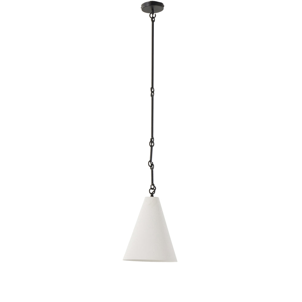 Grazia Small Pendant In Matte White Plaster
