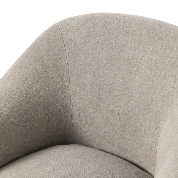 Cove Dining Chair With Casters - Heather Twill Stone