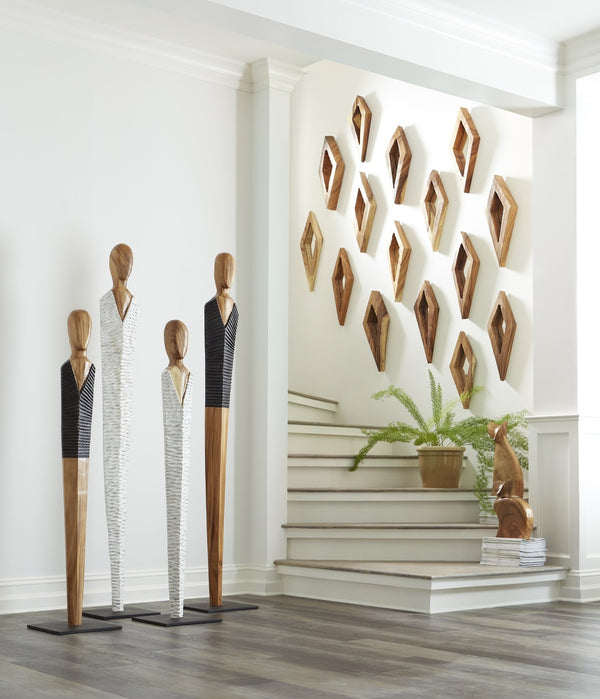 Vested Female Sculpture, Natural/White Gold, Large