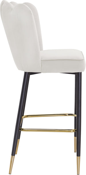 Anita Stool In Cream Velvet