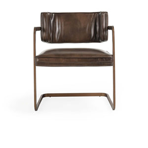 Fonda Leather Dining Chair - Truffle Brown