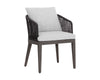 CAPRI DINING ARMCHAIR - SMOKE GREY - COPACABANA MARBLE