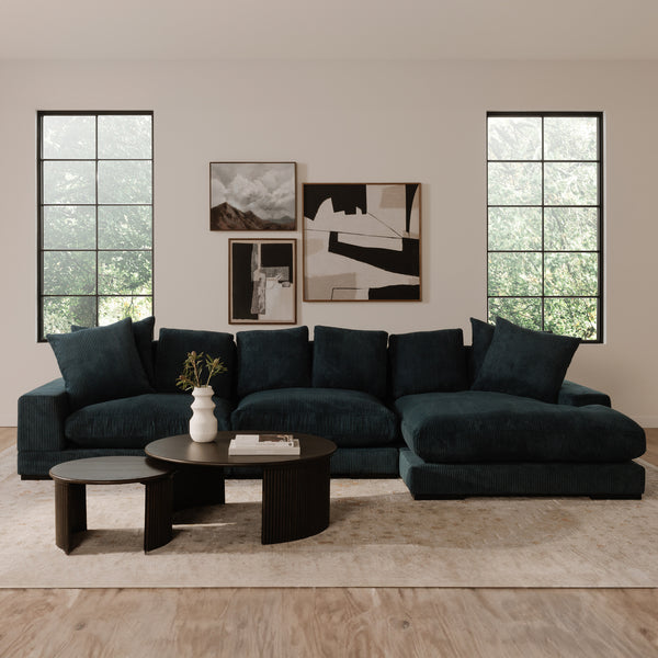 Moe's Penny Nesting Coffee Table in Dark Brown Oak