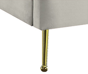 Anita King Bed In Cream Velvet
