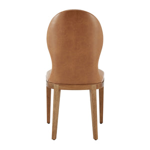Eldoris Faux Leather Dining Side Chair, Borneo Chocolate
