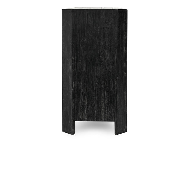 Macarthur Solid Wood 4-Drawer Cabinet in Antique Black