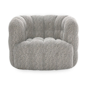 Walter Upholstered Swivel Chair in Heathered Gray