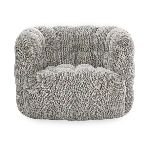 Walter Upholstered Swivel Chair in Heathered Gray