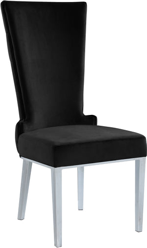 Hope Dining Chair In Black Velvet