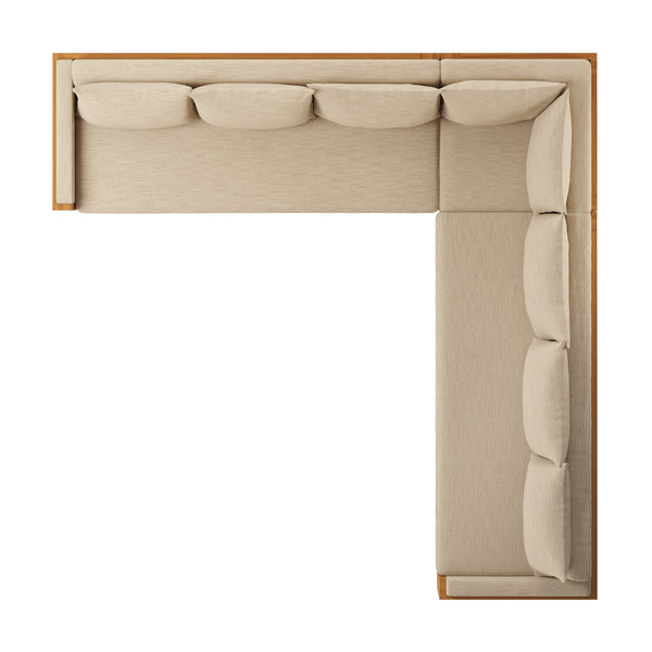 Chapman Outdoor 3Pc Sectional In Casa Cream