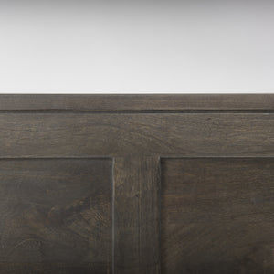 Darwin 80x17.5 Brown Solid Wood Gold Metal Base 4 Cabinet Door Sideboard