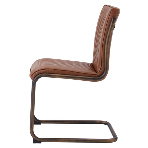 Cooper Chair In Rubber Gold Frame In Antique Cigar