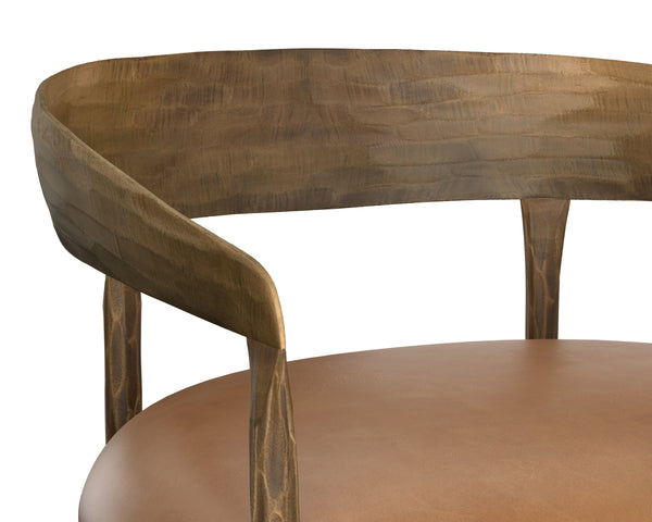 ZANATTA BARSTOOL - TAN LEATHER