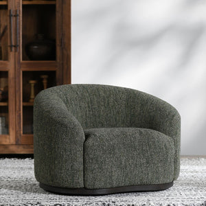 Beverly Upholstered Swivel Chair - Antique Green