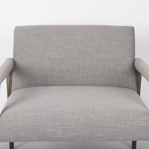 Palisades Gray Fabric w/ Brown Wood Frame Accent Chair