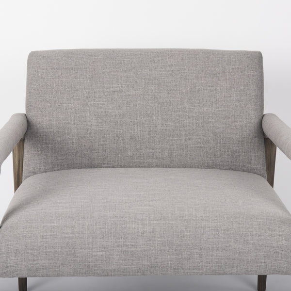 Palisades Gray Fabric w/ Brown Wood Frame Accent Chair
