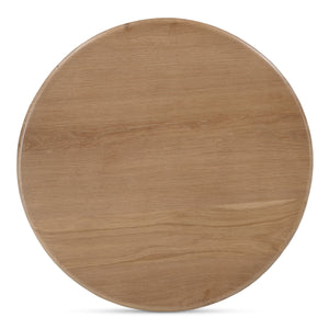 Treccia Side Table with Braided Base in Natural Oak