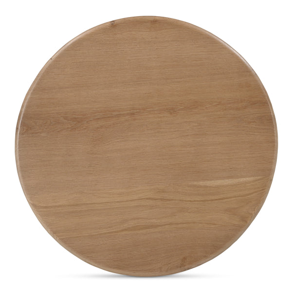 Treccia Side Table with Braided Base in Natural Oak