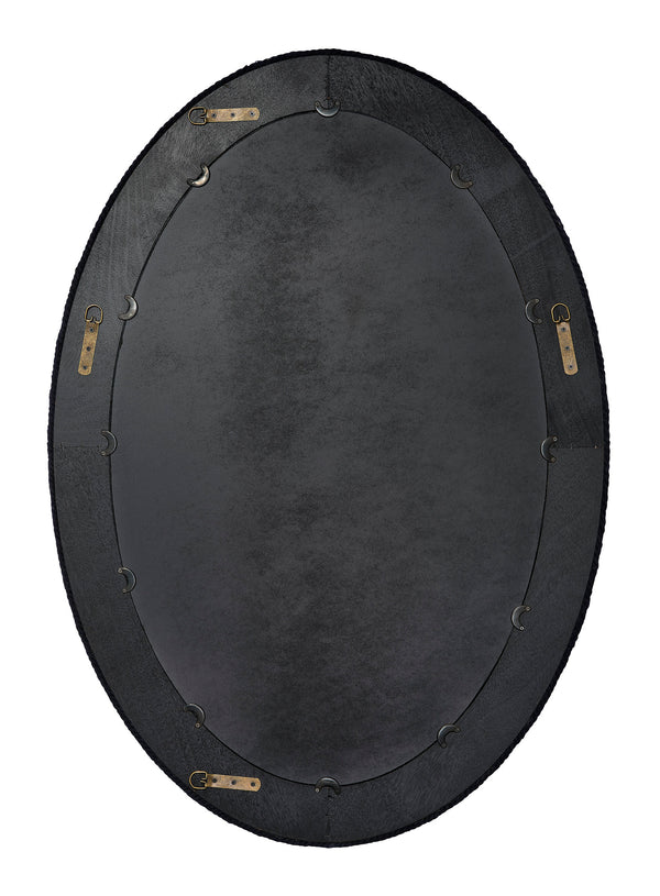 Club Cotton Rope Braided Oval Wall Mirror