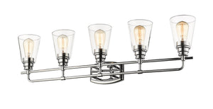 Annora 5 Light Vanity in Chrome Finish