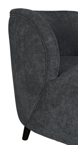 Laffont Sungkai/Mindi Chair in Charcoal Black with Ocean Grey Fabric