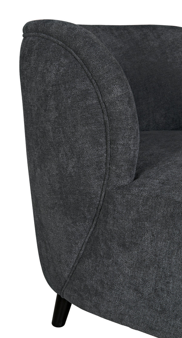 Laffont Sungkai/Mindi Chair in Charcoal Black with Ocean Grey Fabric