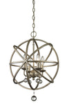 Acadia 4 Light Pendant in Antique Silver Finish