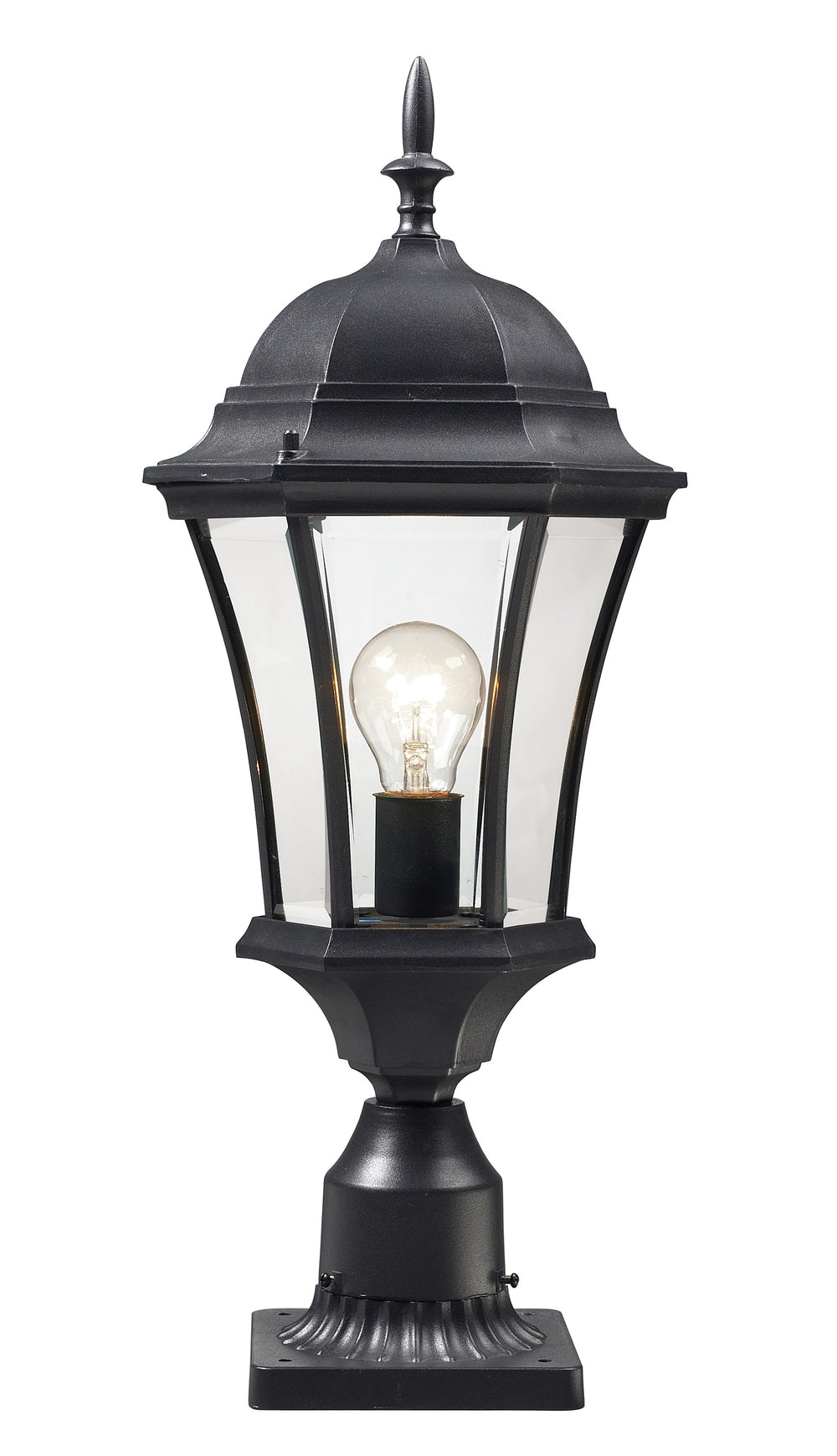 Wakefield Outdoor Post Light in Black Finish