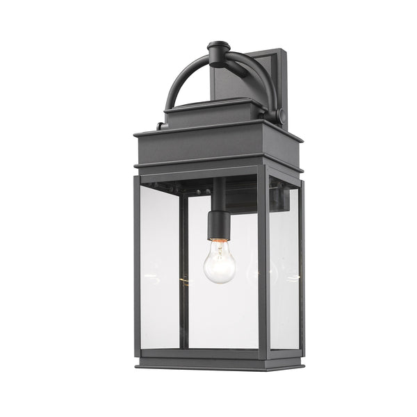 Fulton AC8240BK Outdoor Wall Light in Black