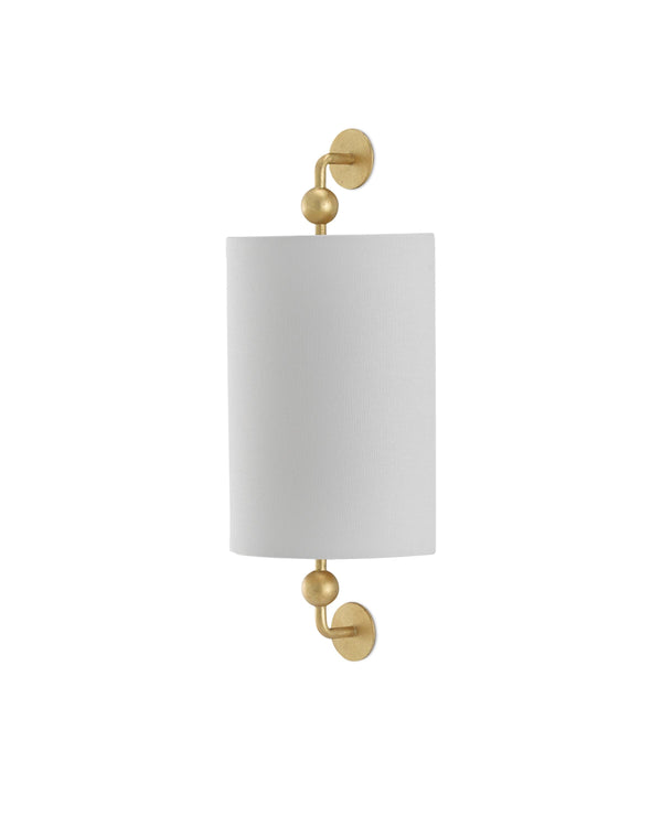 Tavey Gold Wall Sconce In Contemporary Gold Leaf