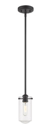 Delaney 1 Light Mini Pendant in Matte Black Finish