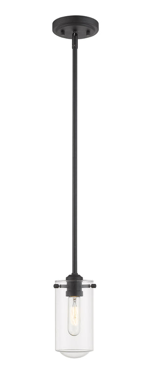 Delaney 1 Light Mini Pendant in Matte Black Finish
