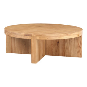 Moe's Folke Round Coffee Table in Natural Oak