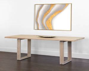 THANUS DINING TABLE - LIGHT OAK - 94.5"