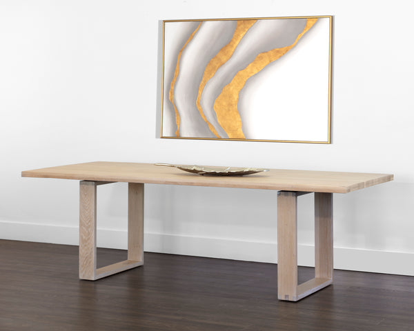 THANUS DINING TABLE - LIGHT OAK - 94.5"