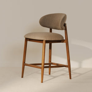 Ellie Counter Stool in Light Brown by Moe's