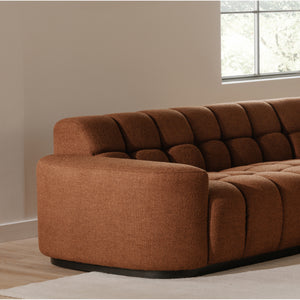 Moe's Roman L-Shaped Sectional in Rust, Modern Vintage