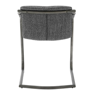 Indy Fabric Dining Side Chair In Blazer Dark Gray (Set of 2)