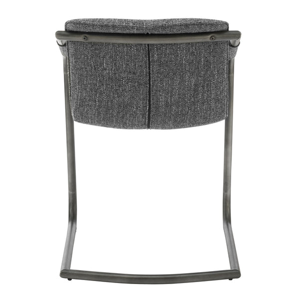 Indy Fabric Dining Side Chair In Blazer Dark Gray (Set of 2)