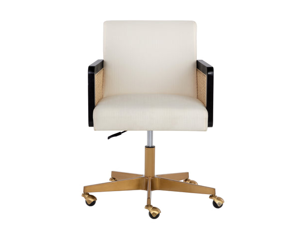CLAUDETTE OFFICE CHAIR - LINOSO IVORY