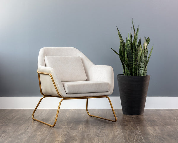 Watts Armchair - Gold - Polo Club Muslin / Bravo Cream