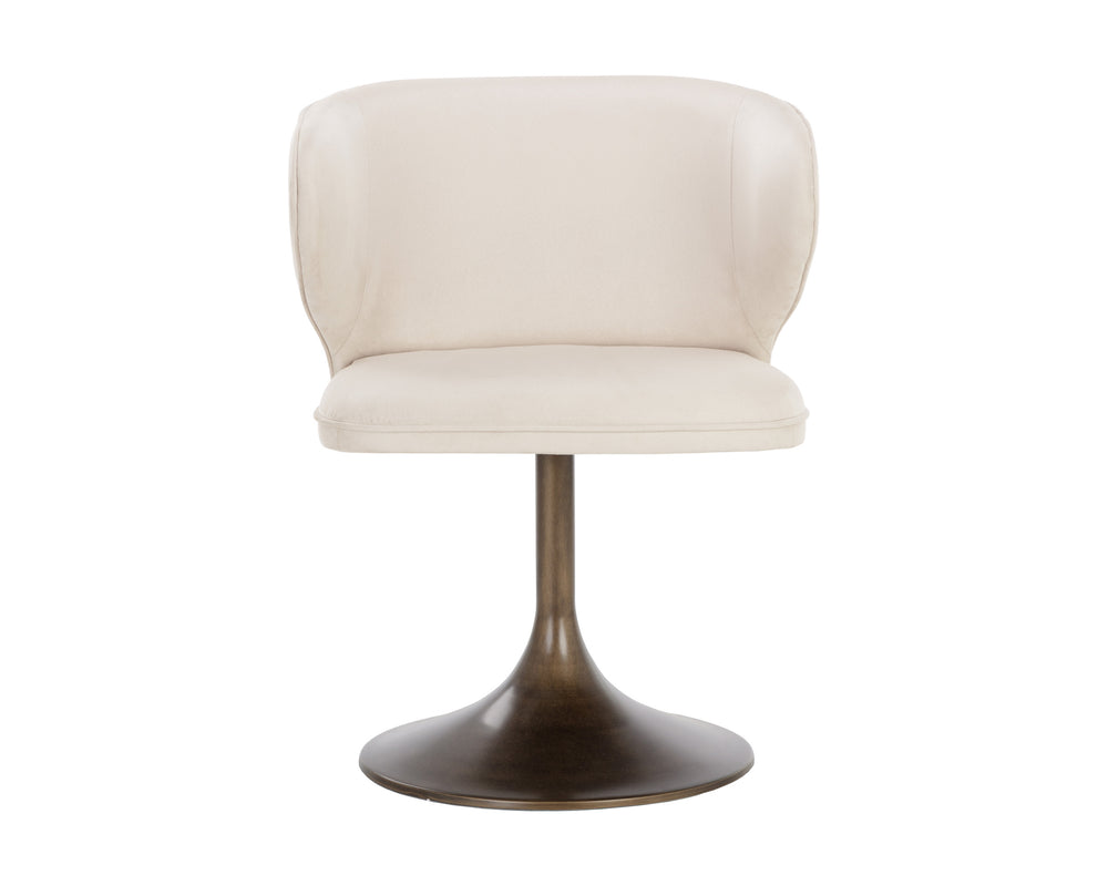 SIMONE SWIVEL DINING CHAIR - CASABLANCA CLOUD